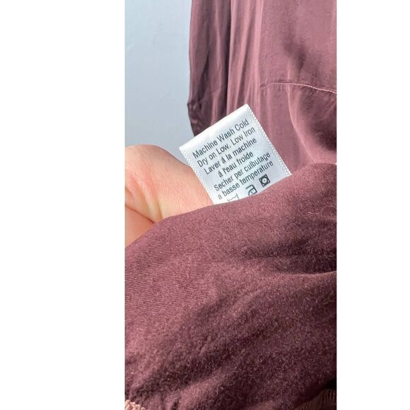 Stark X Oversized Wide Neck Dark Burgundy Top Sz. S - Picture 5 of 6